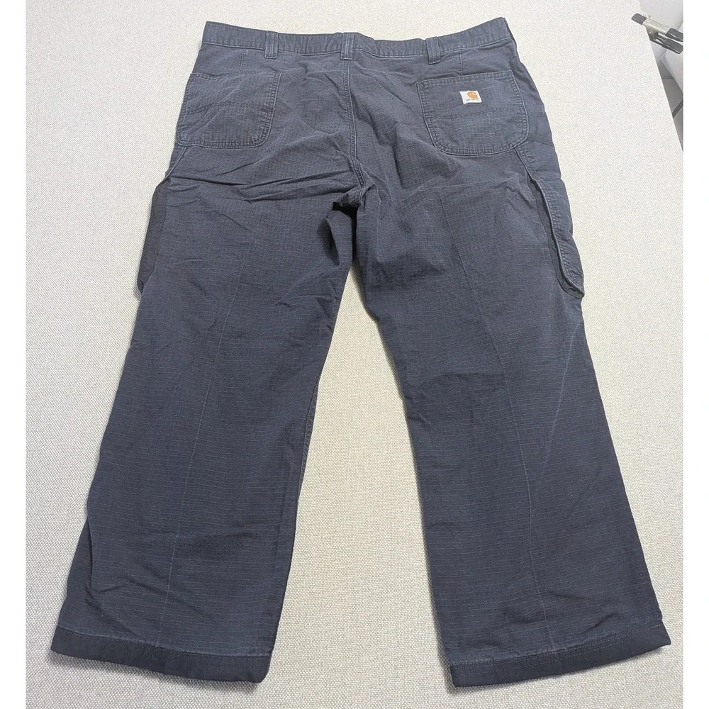 Carhartt Pants Men's Navy 44x30 Cargo Work Ripstop Cotton Blend